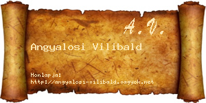 Angyalosi Vilibald névjegykártya